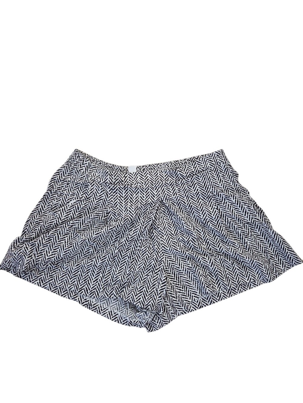Old Navy black/white print high waist shorts with pockets, L. EUC.